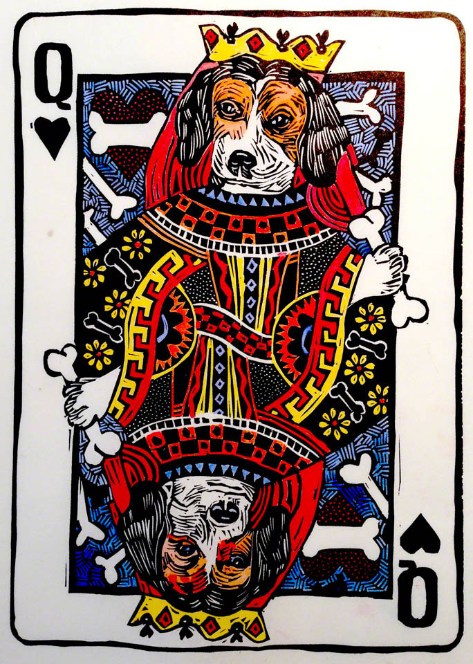 jauneth-skinner-©-canine-hearts-queen-linocut-print-dogs