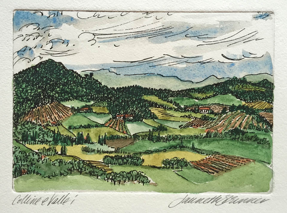 jauneth-skinner-©-colline-e-valle-i-etching-w-hand-coloring-umbria-italy-landscape
